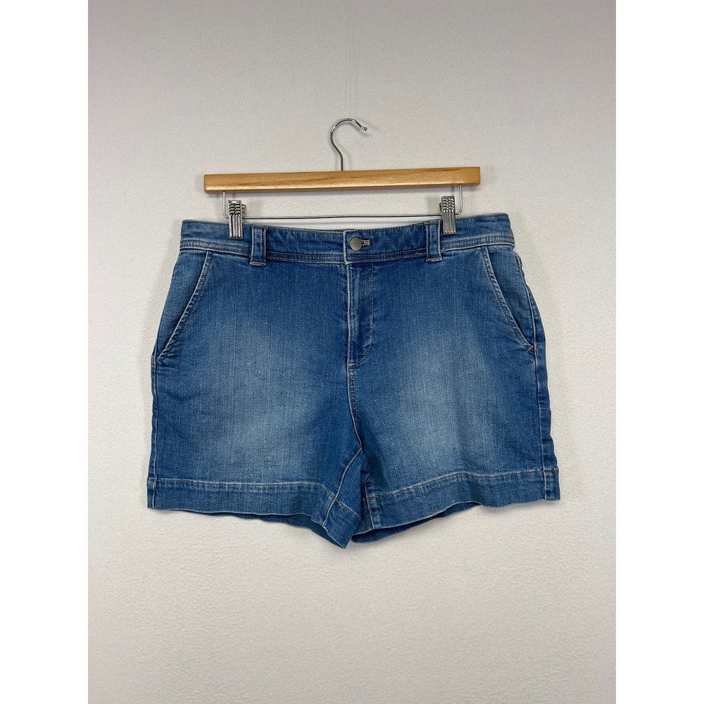 Summer Classic Talbots Womens 10P Blue Denim Stretch Mid Rise 5" Inseam Shorts